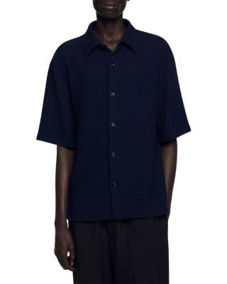 Textured Shark Collar Shirt by SANDRO PARIS