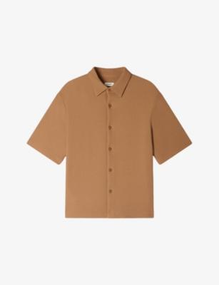 Textured Shark-Collar Stretch-Woven Shirt by SANDRO PARIS