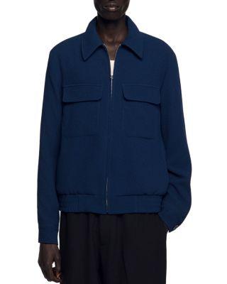 Textured Zip Up Jacket by SANDRO PARIS