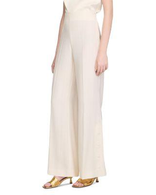 Tobias Buttoned Slit Straight Leg Trousers by SANDRO PARIS