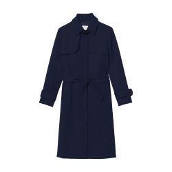 Trench coat with pleated inset by SANDRO PARIS