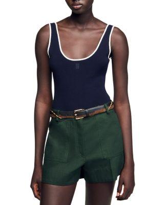 Two Tone Knit Bodysuit by SANDRO PARIS