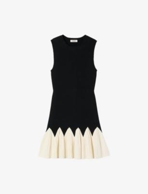 Two-Tone Sleeveless Stretch-Knit Mini Dress by SANDRO PARIS