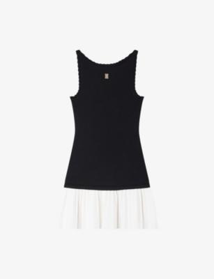 Two-Tone Sleeveless Woven Mini Dress by SANDRO PARIS
