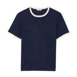 Two-tone patch t-shirt by SANDRO PARIS