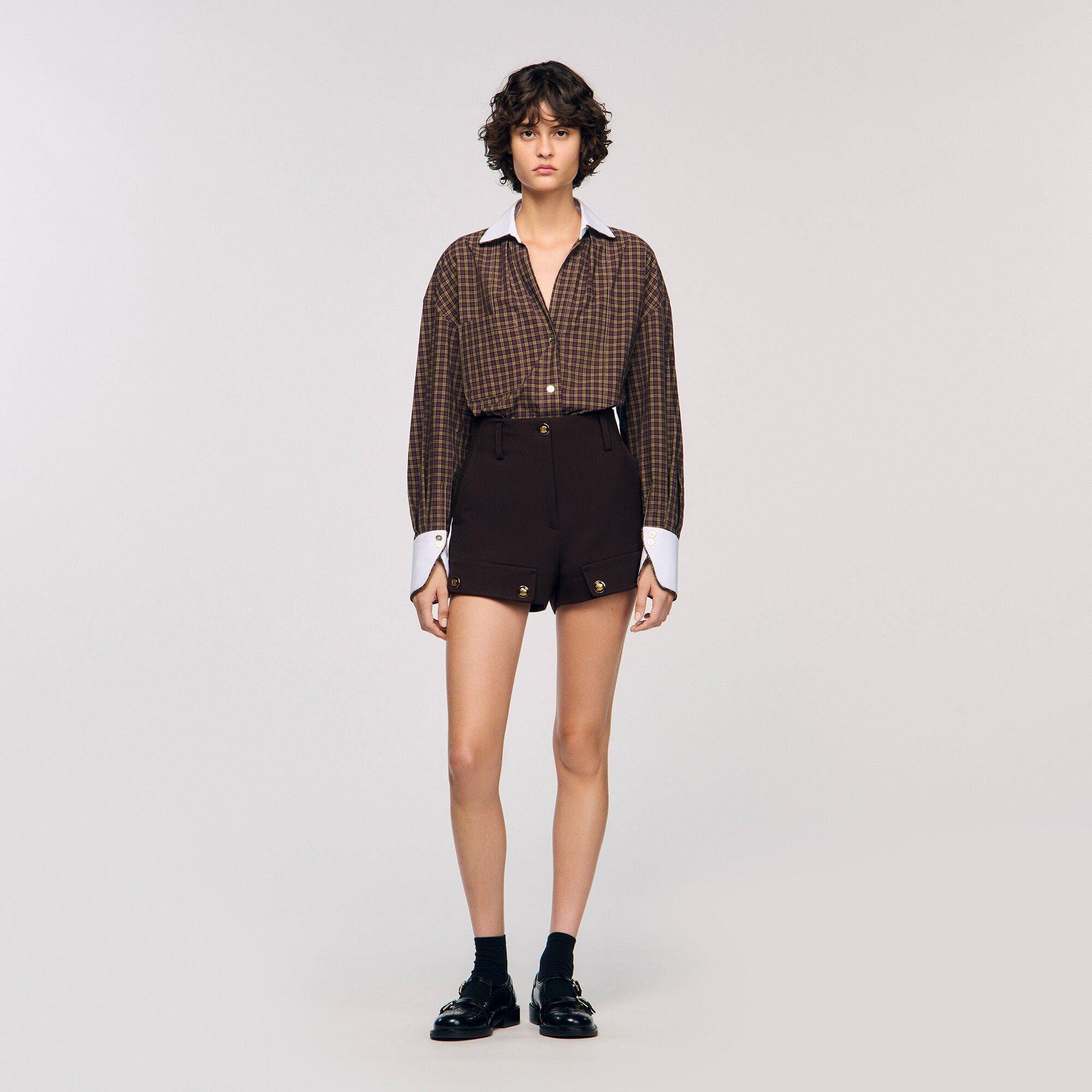 Two-tone plaid shirt by SANDRO PARIS