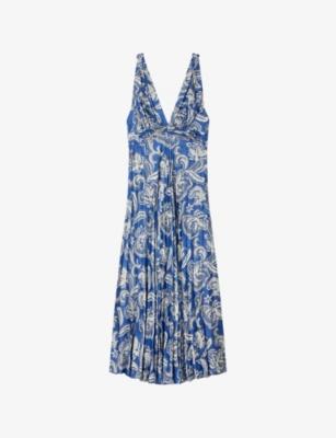 V-Neck Floral-Print Woven Maxi Dress by SANDRO PARIS