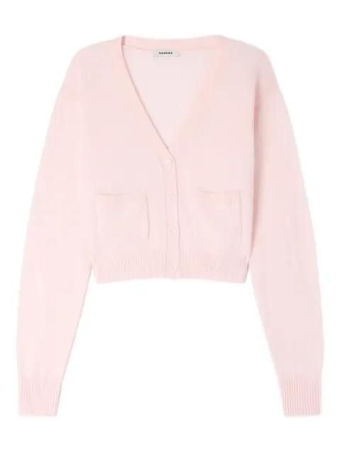 V-neck cropped cardigan by SANDRO PARIS