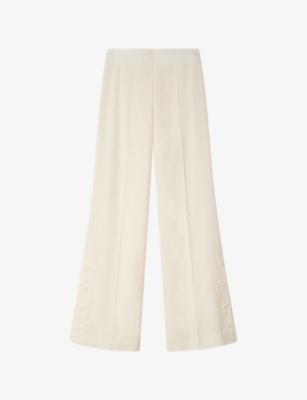 Wide-Leg High-Rise Woven Trousers by SANDRO PARIS