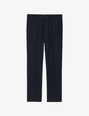 Wide-Leg Regular-Fit Wool Suit Trousers by SANDRO PARIS