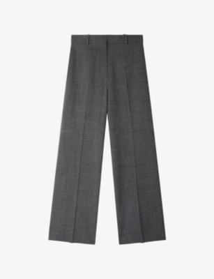 Wide Straight-Leg Stretch-Woven Trousers by SANDRO PARIS