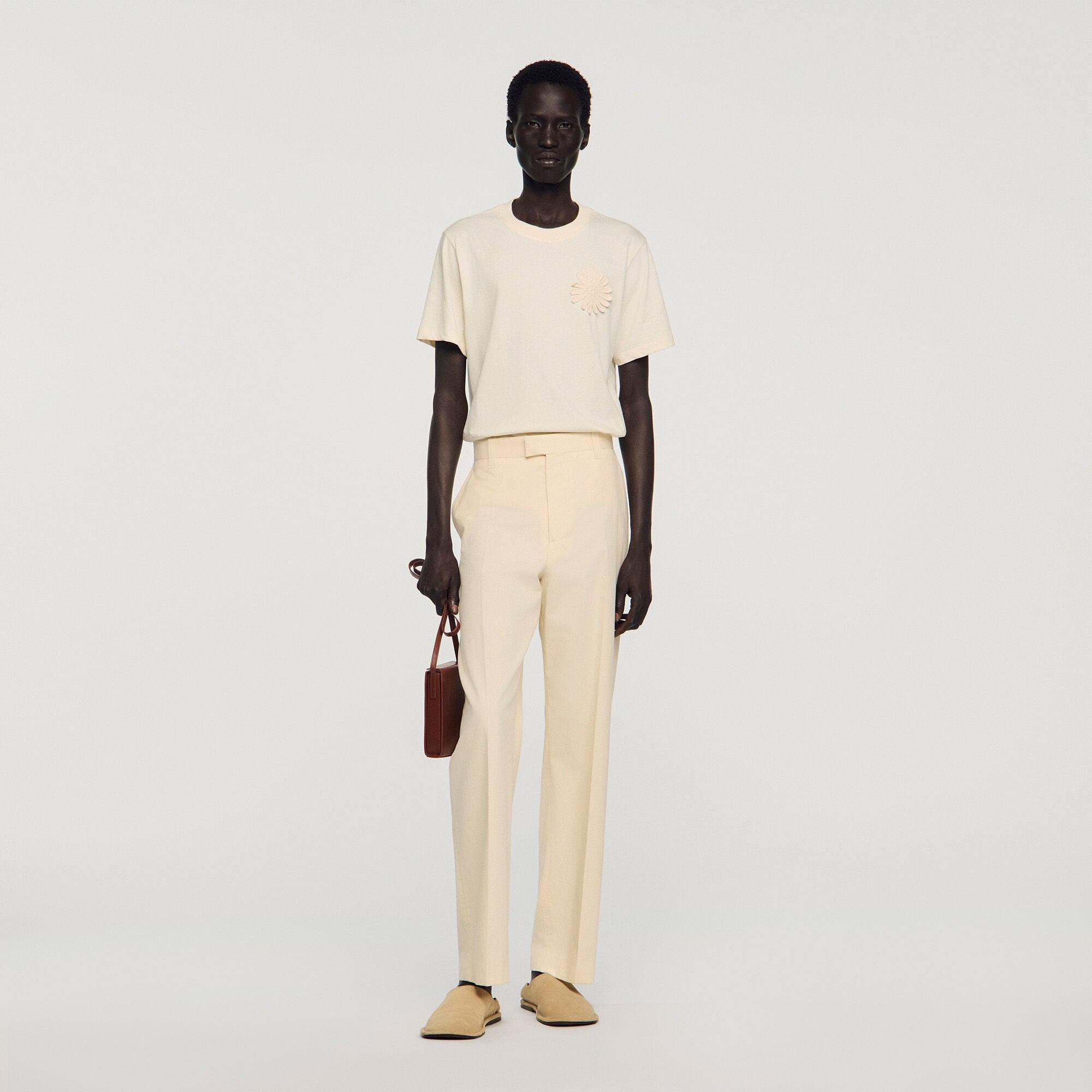 Wide-leg cotton trousers by SANDRO PARIS