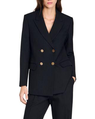 Wool Slim Fit Suit Jacket by SANDRO PARIS