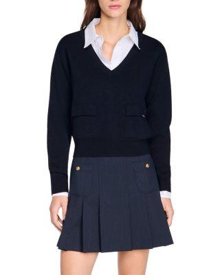 Wool V Neck Sweater by SANDRO PARIS