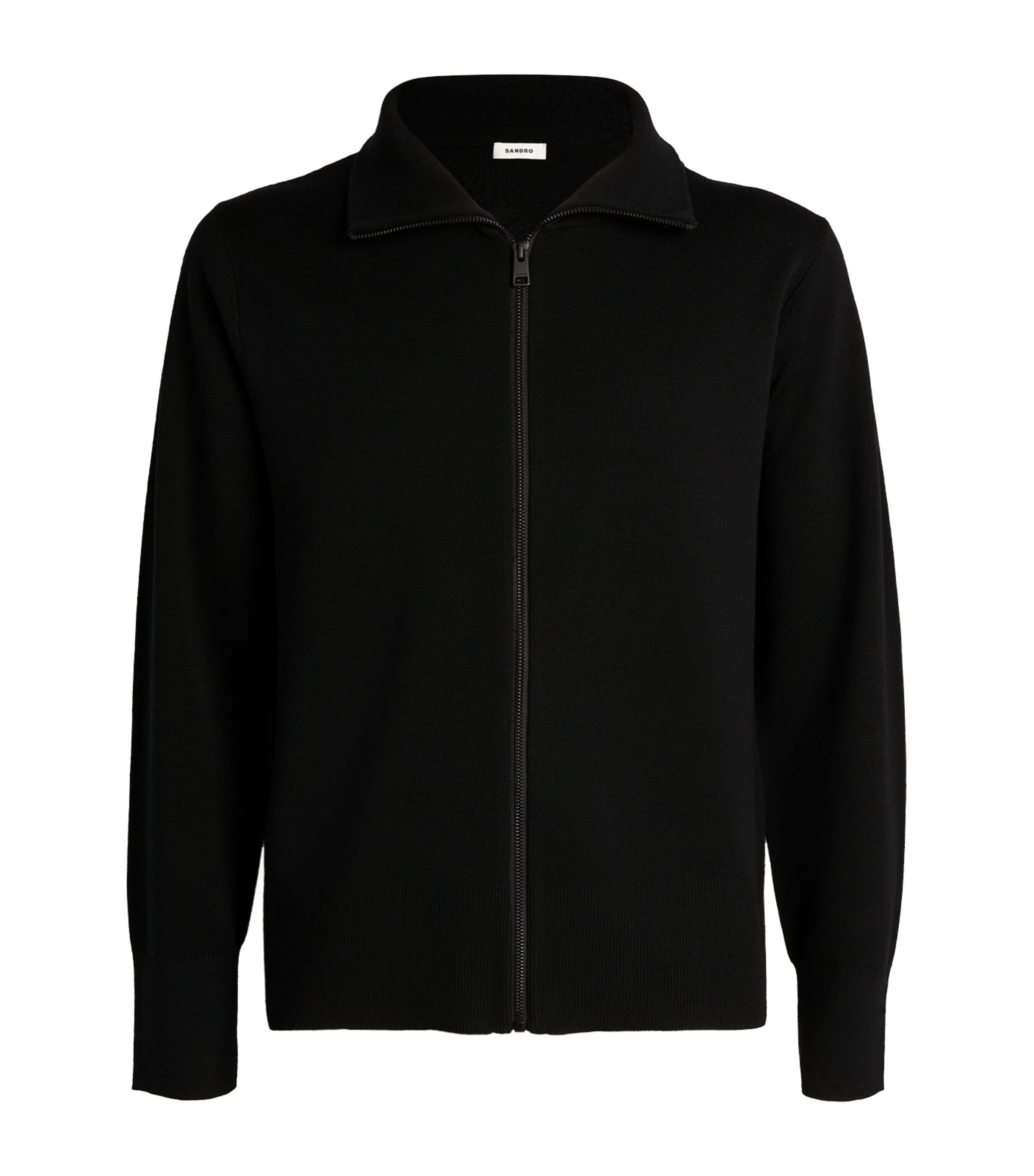Wool Zip-Up Cardigan by SANDRO PARIS