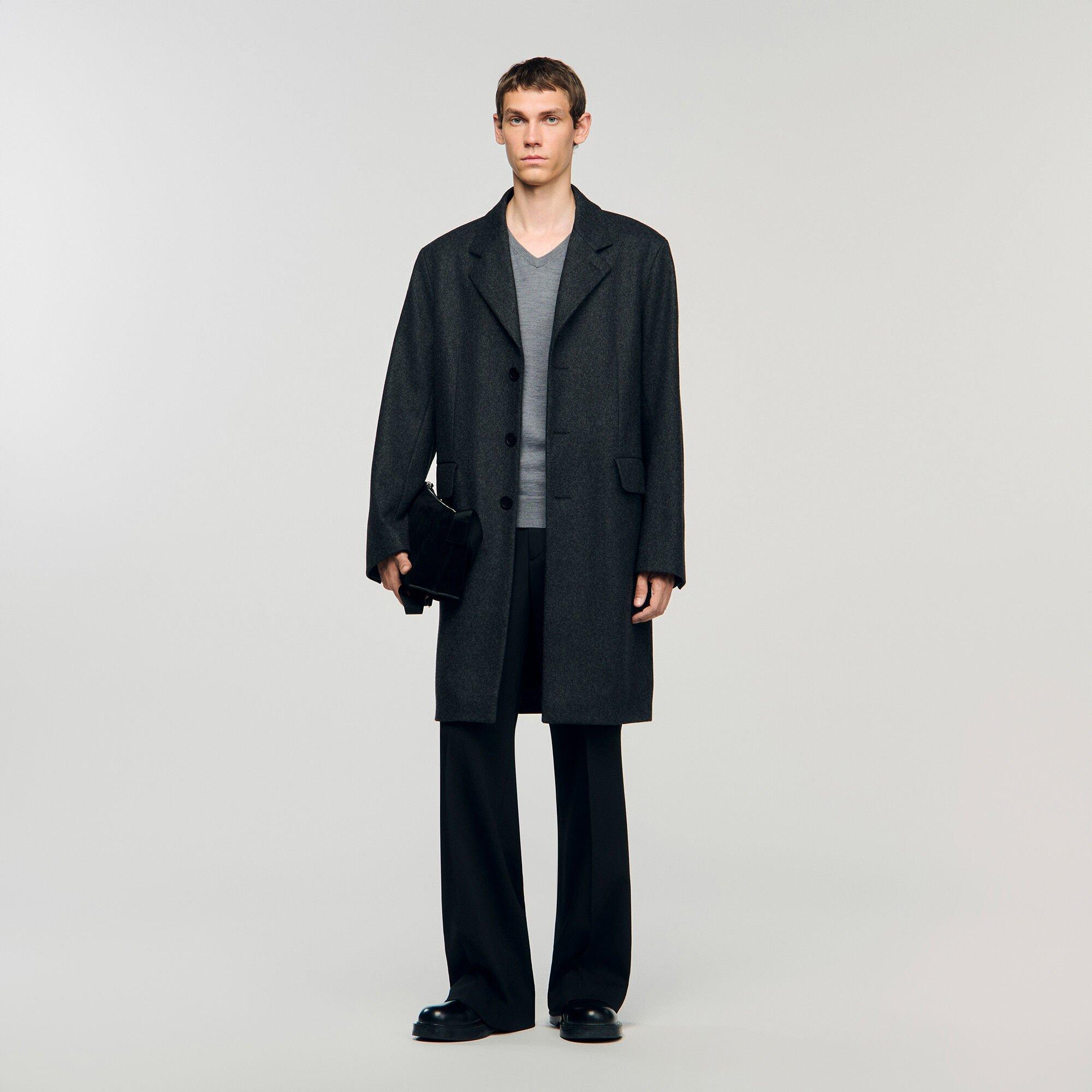 Wool broadcloth coat by SANDRO PARIS