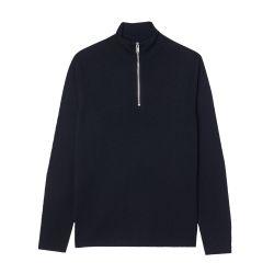 Wool sweater with zipped collar by SANDRO PARIS