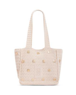 Ysee Charm Detail Crochet Mesh Tote Bag by SANDRO PARIS