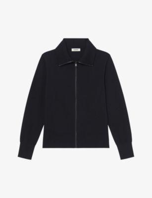 Zip-Up Trucker Wool Cardigan by SANDRO PARIS