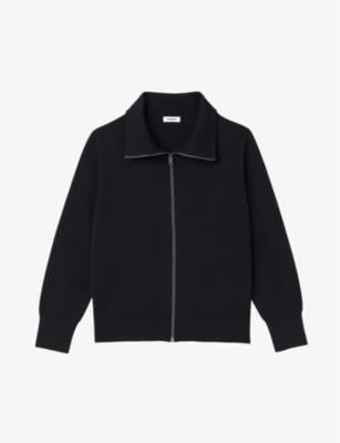 Zip-Up Trucker Wool Cardigan by SANDRO PARIS