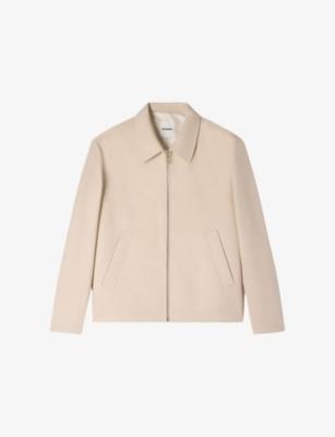 Zip-up regular-fit wool-blend jacket by SANDRO PARIS