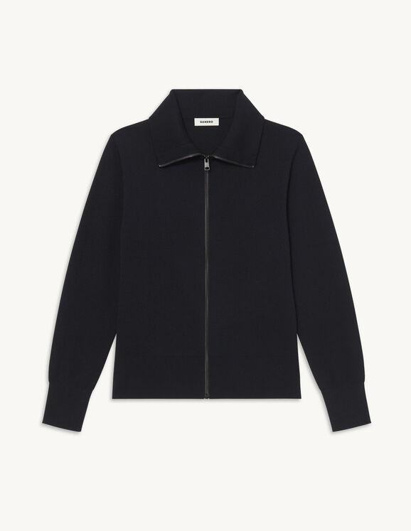 Zip-up wool cardigan by SANDRO PARIS