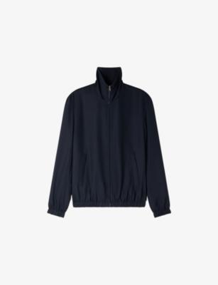 Zipped Stand-Collar Woven Jacket by SANDRO PARIS