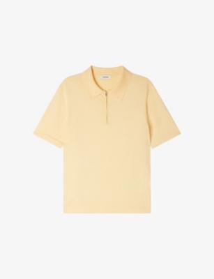 Zipped stretch-woven polo shirt by SANDRO PARIS
