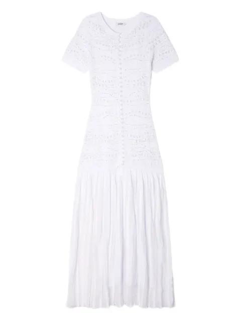 bead-embellished knit maxi dress by SANDRO PARIS