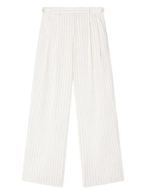 belted striped wide-leg trousers by SANDRO PARIS