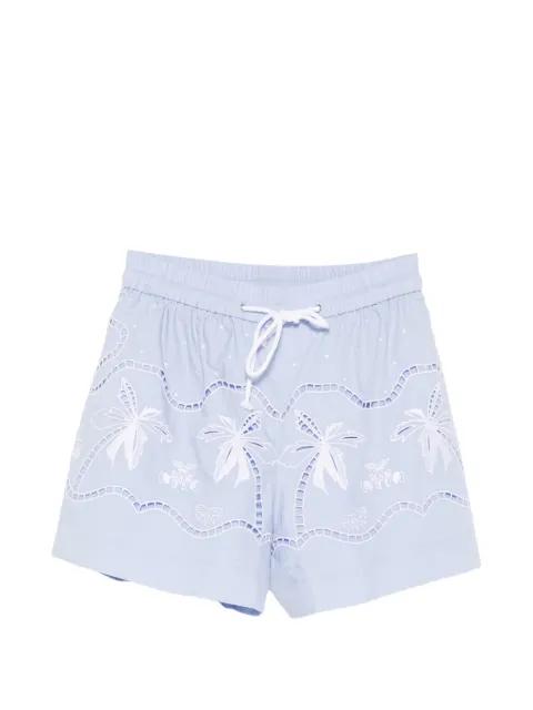 broderie-anglaise-embroidered shorts by SANDRO PARIS