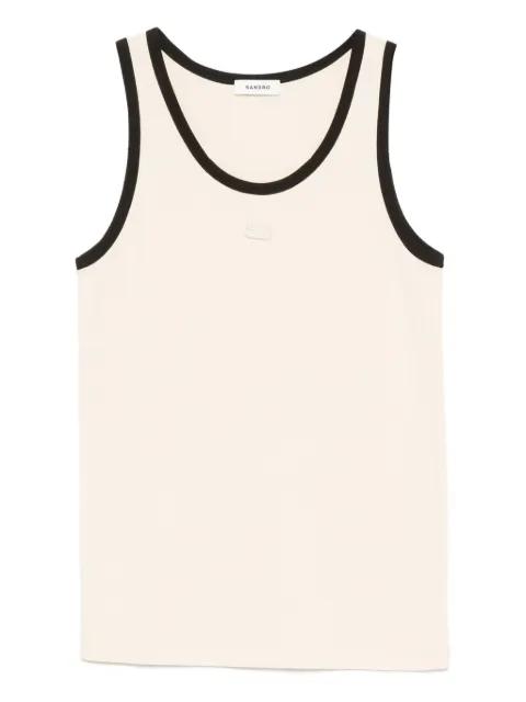 cotton vest top with patch by SANDRO PARIS