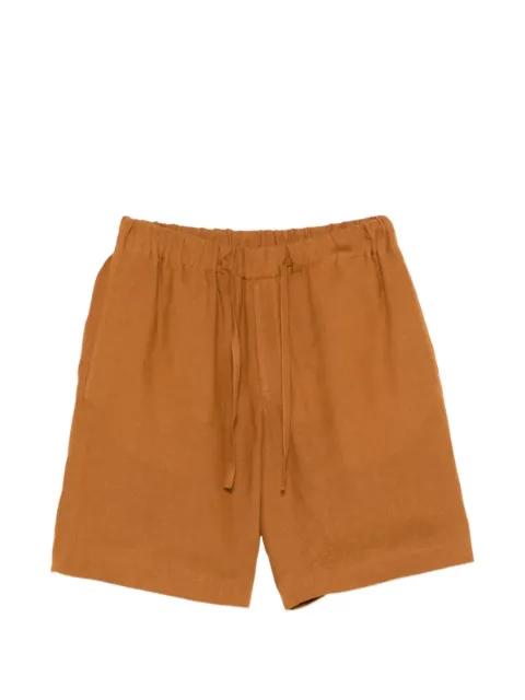 elastic waist linen shorts by SANDRO PARIS