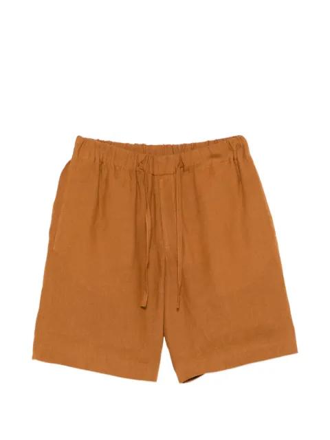 elastic waist linen shorts by SANDRO PARIS