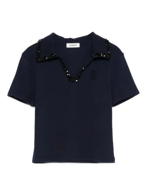 embellished collar shirt by SANDRO PARIS