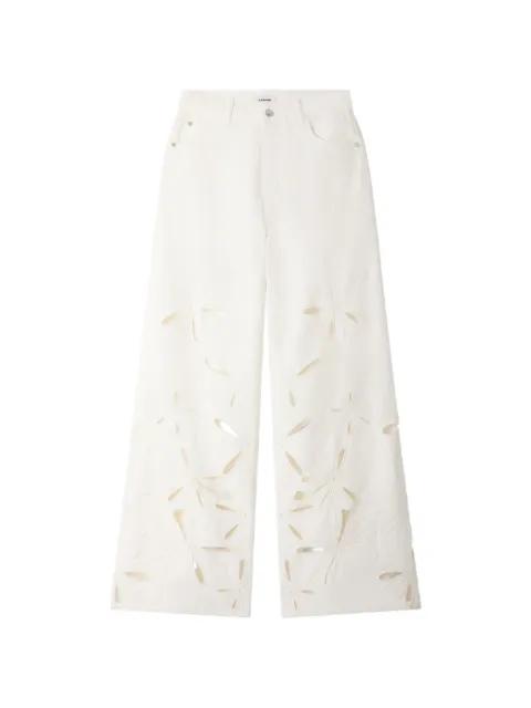 floral-detail wide-leg jeans by SANDRO PARIS
