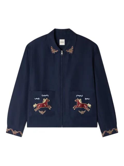 floral embroidered zip jacket by SANDRO PARIS