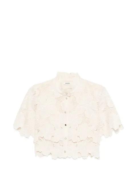 floral-lace shirt by SANDRO PARIS