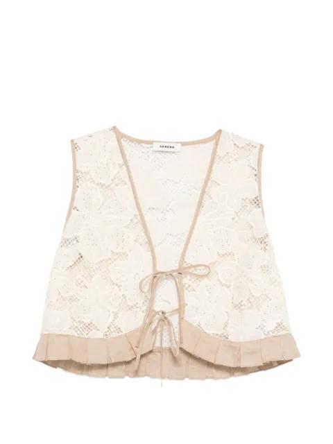 floral lace tie top by SANDRO PARIS
