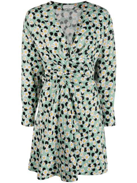 floral-polka dot print mini dress by SANDRO PARIS