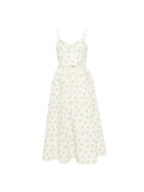floral-print spaghetti-strap midi dress by SANDRO PARIS