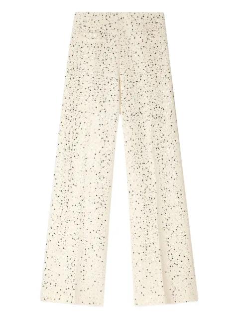geometric sequin trousers by SANDRO PARIS