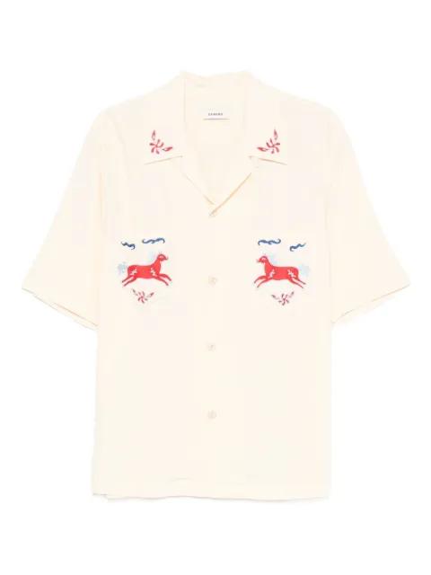 horse-embroidered shirt by SANDRO PARIS