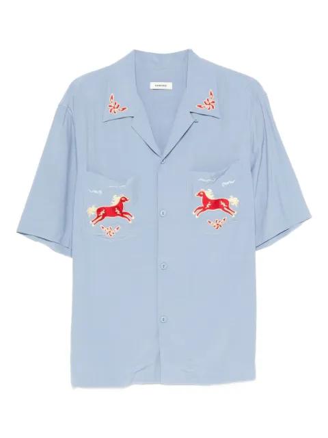 horse-embroidered shirt by SANDRO PARIS