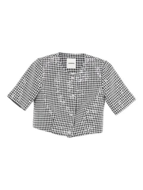 houndstooth-pattern top by SANDRO PARIS