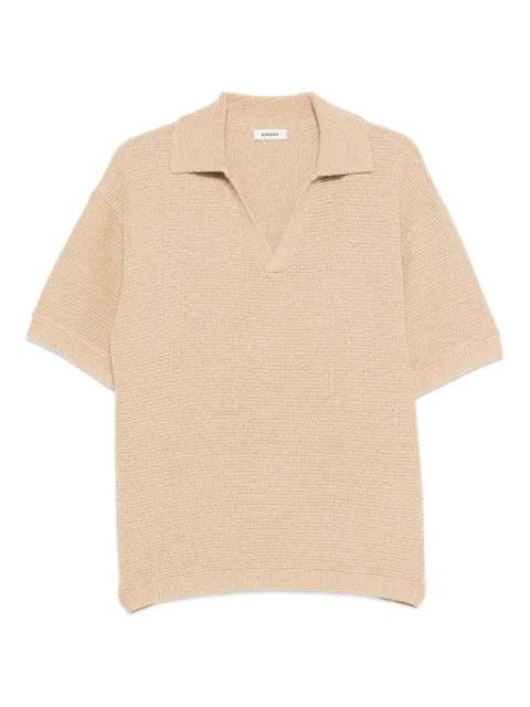 jute-effect polo shirt by SANDRO PARIS