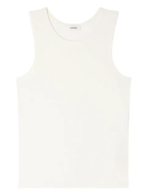 knit crew neck vest top by SANDRO PARIS