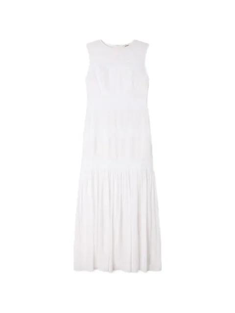 lace-band tiered maxi dress by SANDRO PARIS