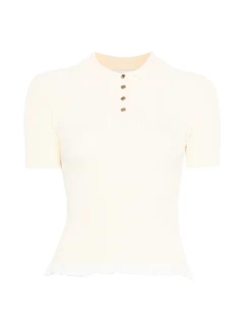 lace-detail polo shirt by SANDRO PARIS