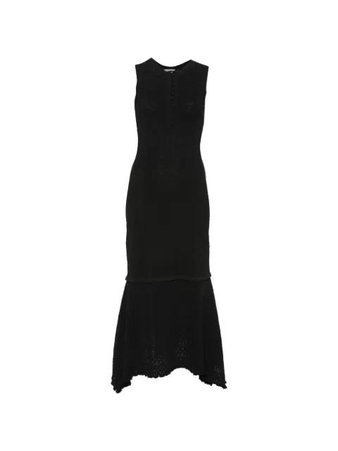 lace-effect ruffled knitted dress by SANDRO PARIS